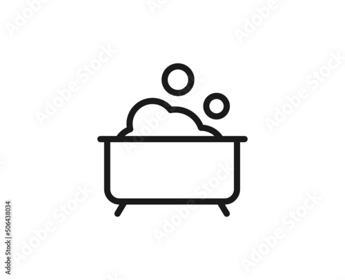 Bath premium line icon. Simple high quality pictogram. Modern outline style icons. Stroke vector illustration on a white background.