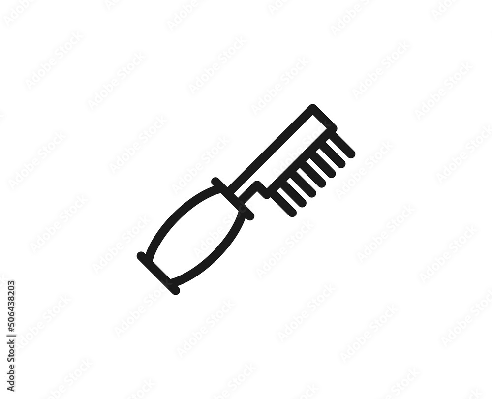 Black line icon on white background Black line icon on white background