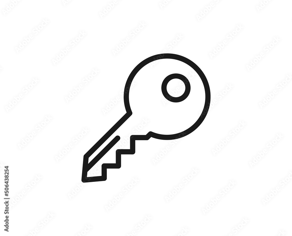 Single line icon of key High quality vector illustration for design, web sites, internet shops, online books etc. Editable stroke in trendy flat style isolated on white background Single line icon of key High quality vector illustration for design, web sites, internet shops, online books etc. Editable stroke in trendy flat style isolated on white background