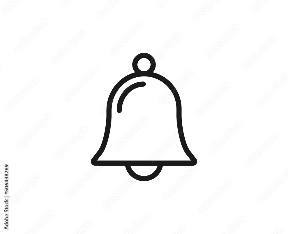Bell icon icon concept. Modern outline high quality illustration for banners, flyers and web sites. Editable stroke in trendy flat style. Line icon of learning Bell icon icon concept. Modern outline high quality illustration for banners, flyers and web sites. Editable stroke in trendy flat style. Line icon of learning