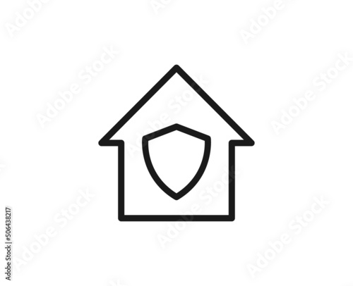 Constraction line icon on white background