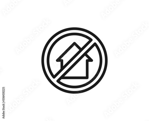 Constraction line icon on white background