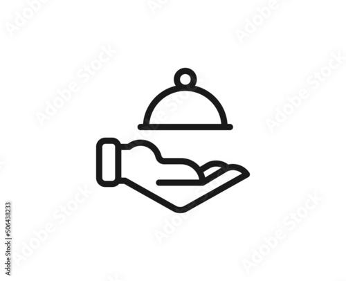 Constraction line icon on white background