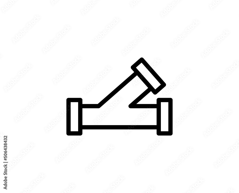 Plumbing line icon. High quality outline symbol for web design or mobile app. Thin line sign for design logo. Color outline pictogram on white background Plumbing line icon. High quality outline symbol for web design or mobile app. Thin line sign for design logo. Color outline pictogram on white background