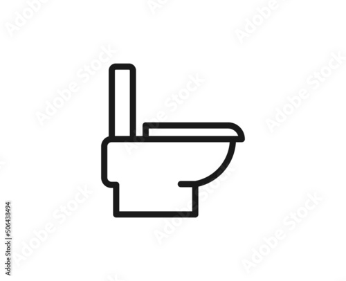 Toilet premium line icon. Simple high quality pictogram. Modern outline style icons. Stroke vector illustration on a white background.