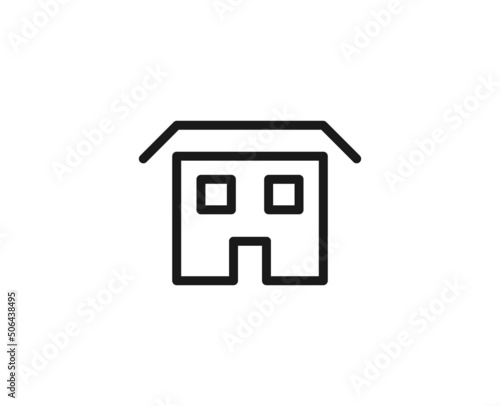 Constraction line icon on white background