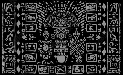 Maya designs tribal.Signs of ancient civilizations.