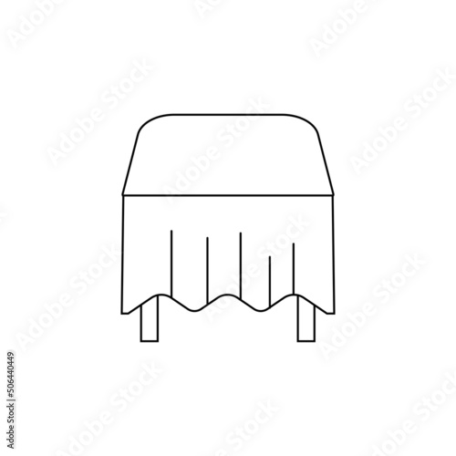 Tablecloth icon. Slim modern lines eps ten
