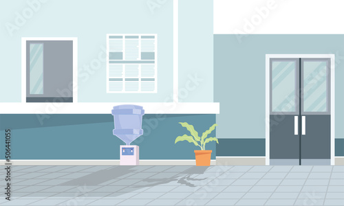 hospital indoor corridor scene