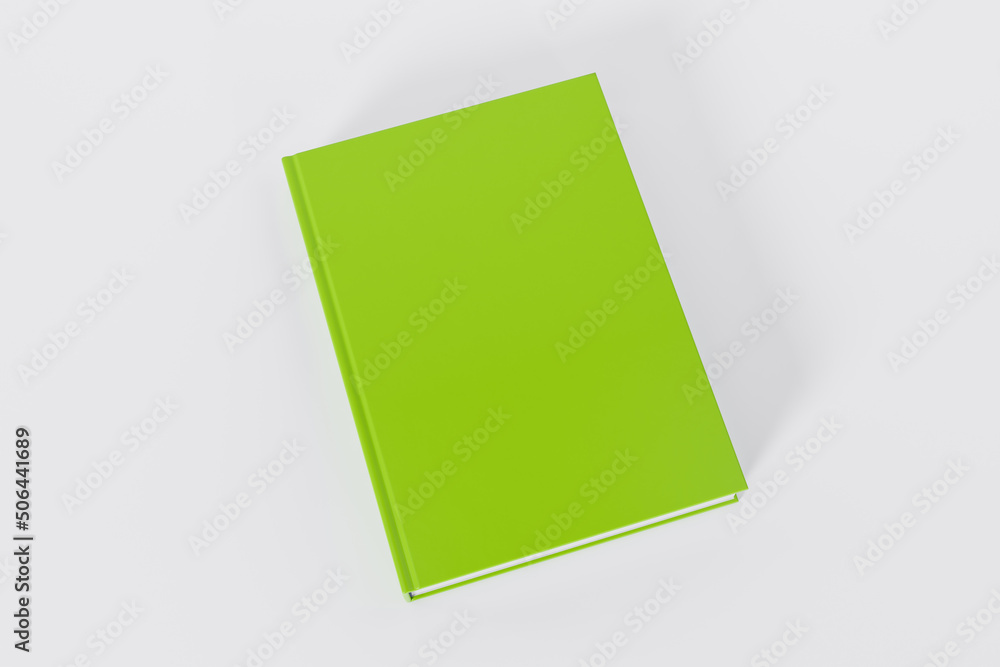 mockup of a rectangular book with a blank glossy cover on white background. Isolated with clipping path. mockup of a rectangular book with a blank glossy cover on white background. Isolated with clipping path.