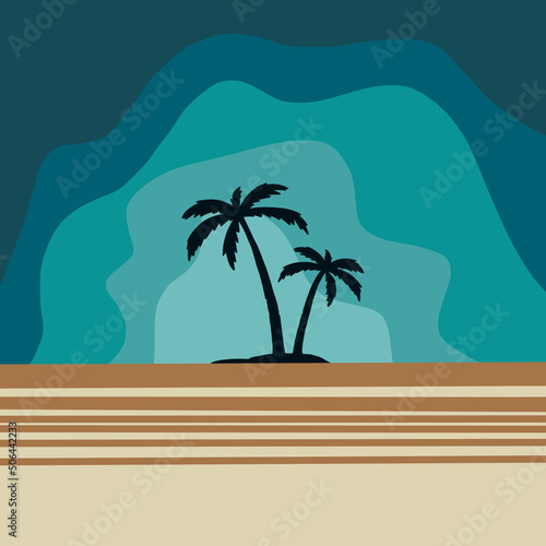 palm tree on the beach
