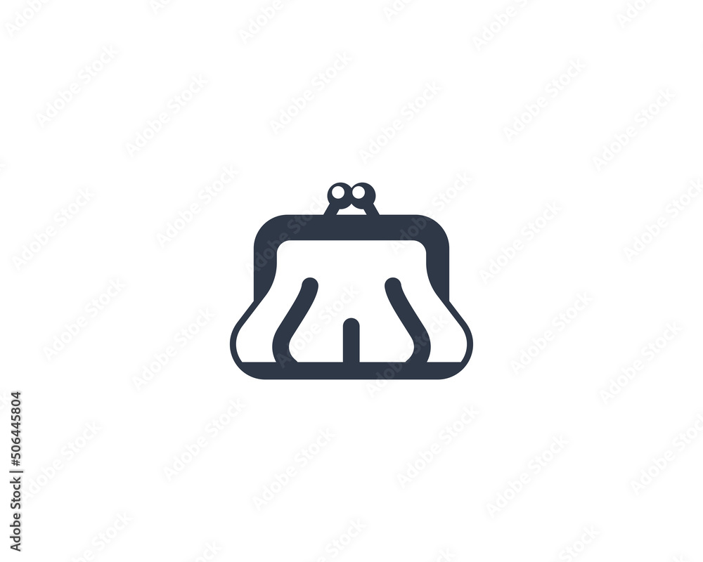 Fototapeta premium Woman purse vector isolated icon