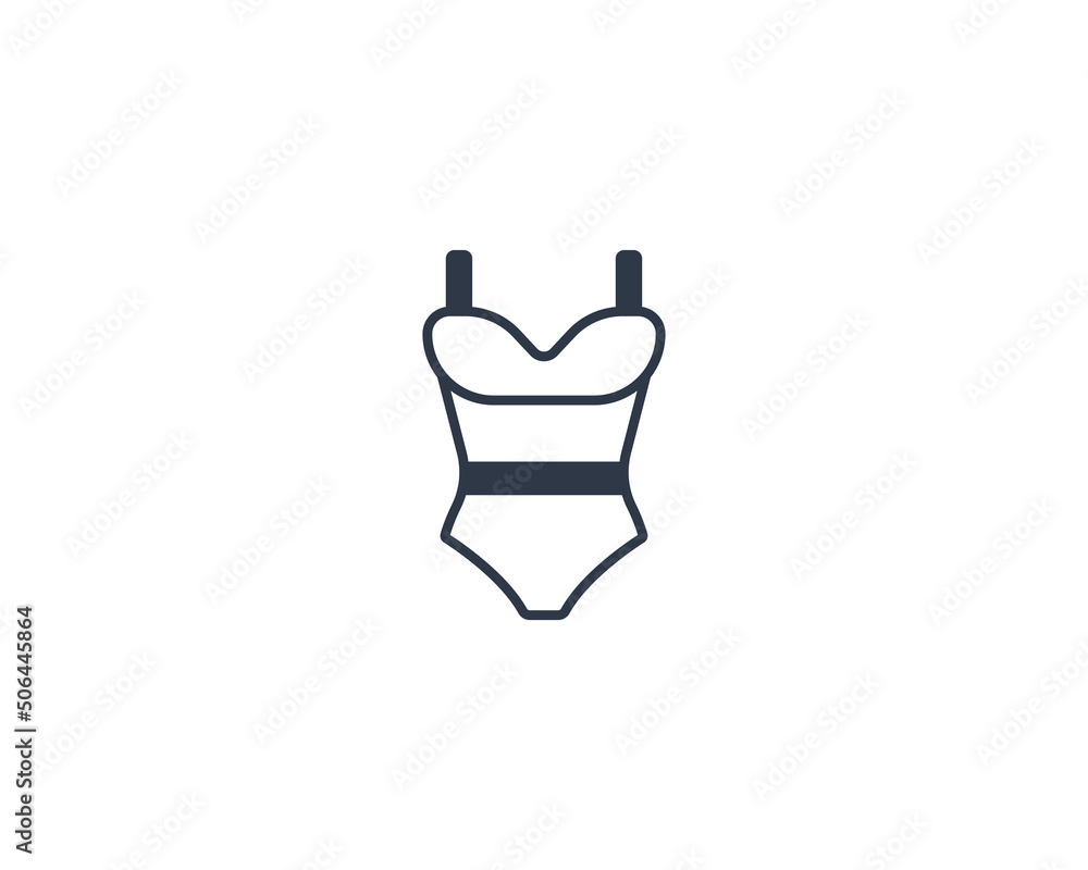 One Piece Swimsuit vector flat emoticon. Isolated Swimsuit illustration. Beachwear icon One Piece Swimsuit vector flat emoticon. Isolated Swimsuit illustration. Beachwear icon