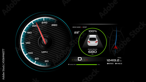 EV Car panel dashboard 002