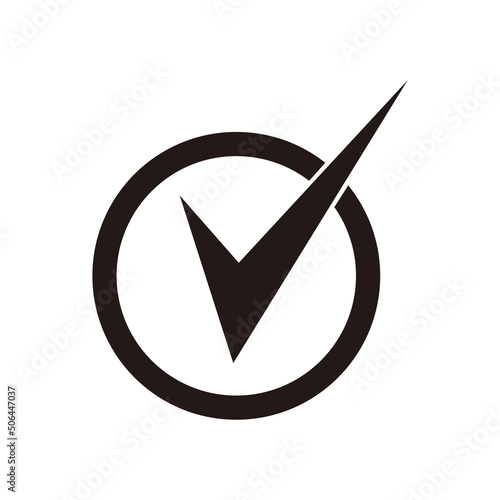 Check Mark icon symbol isolated on white background.