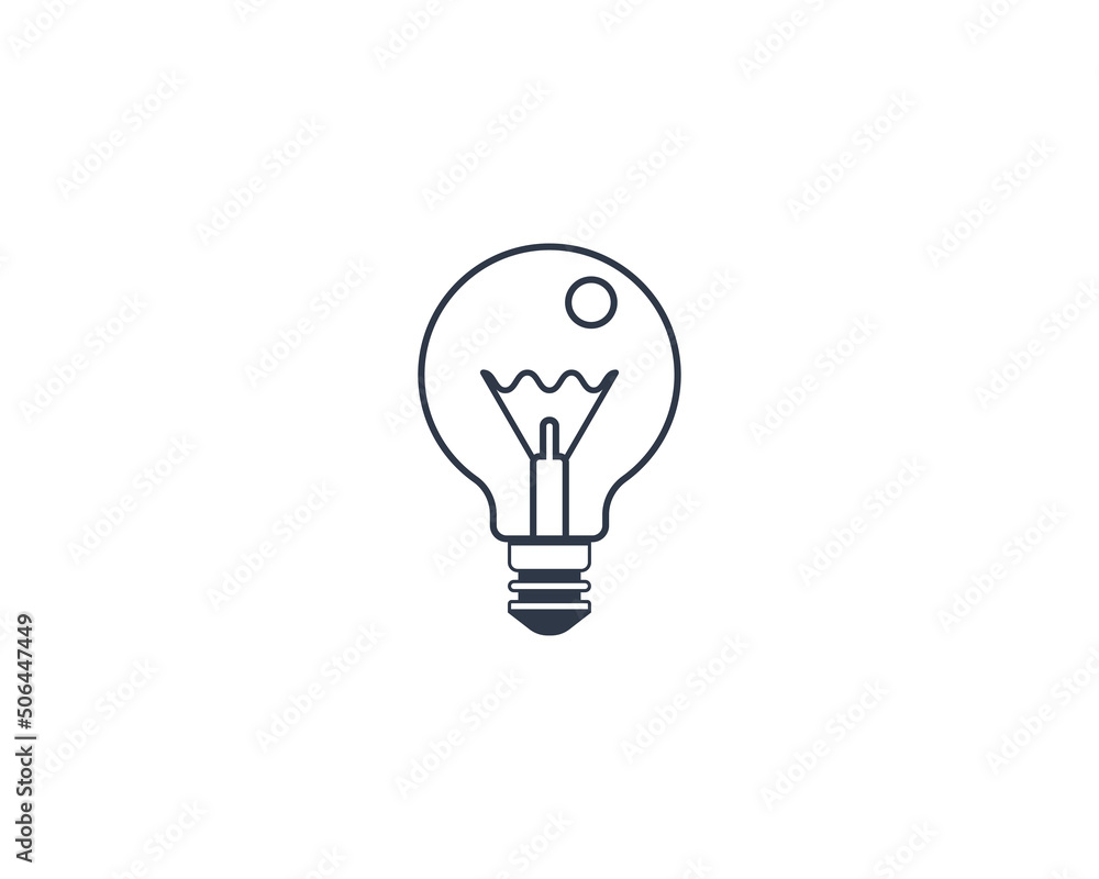 Light Bulb Vector Isolated Emoticon. Light Bulb Icon Light Bulb Vector Isolated Emoticon. Light Bulb Icon
