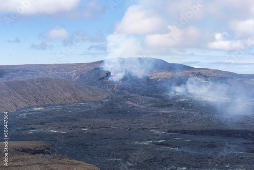 volcano being active in the middle of the day