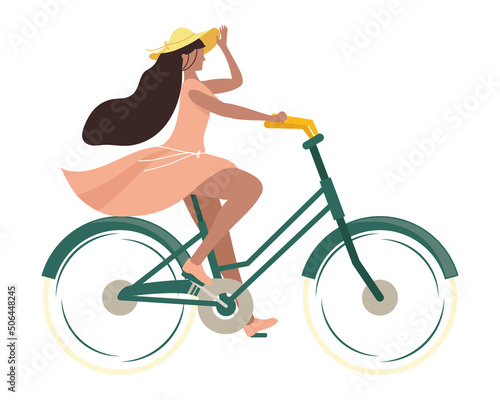 woman riding bike
