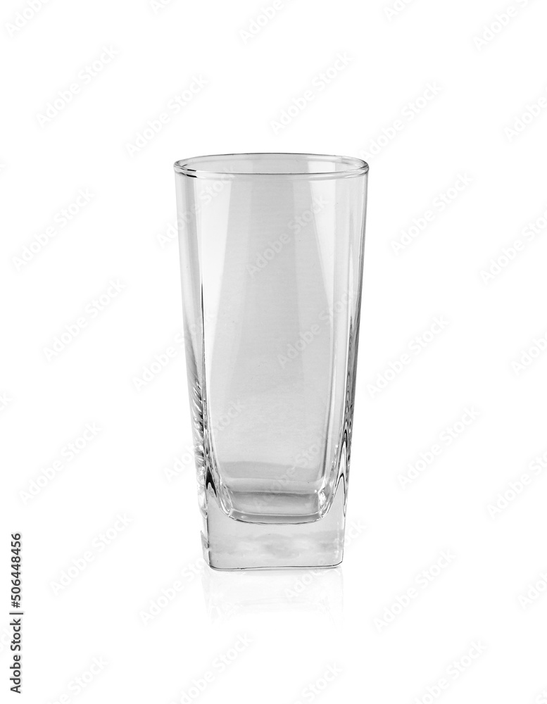 empty glass of water isolated on white background empty glass of water isolated on white background