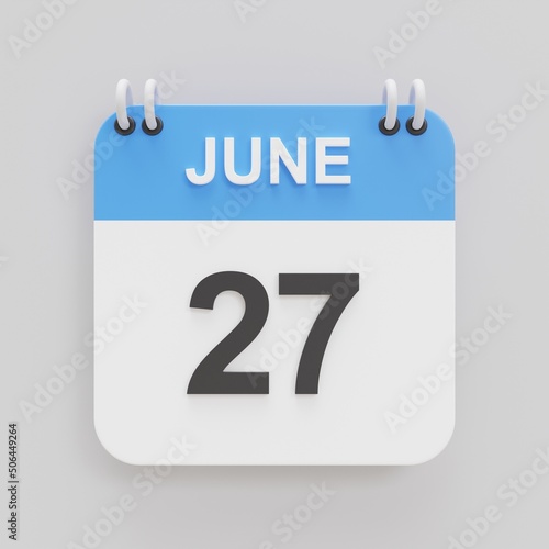 3d rendering of calendar icon