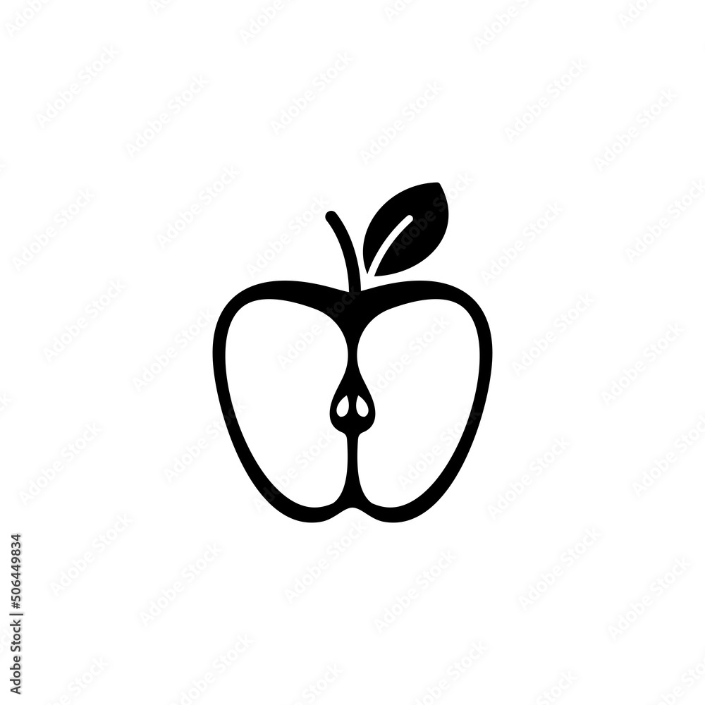 Apple fruit icon vector illustration