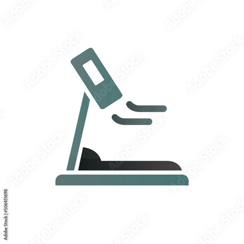 treadmill icon on white background, vector illustration