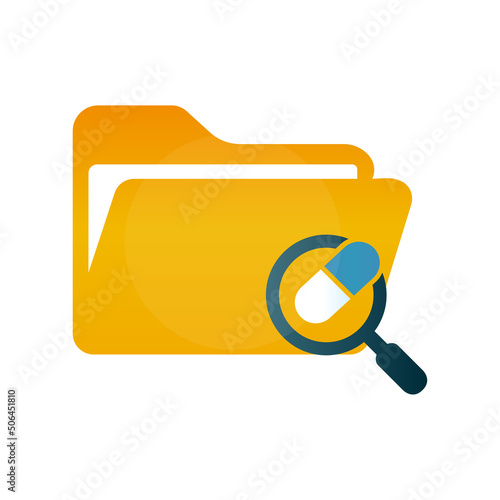 Folder, archive icon, on a white background, vector illustration