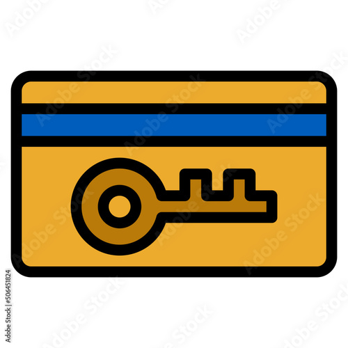 keycard line icon