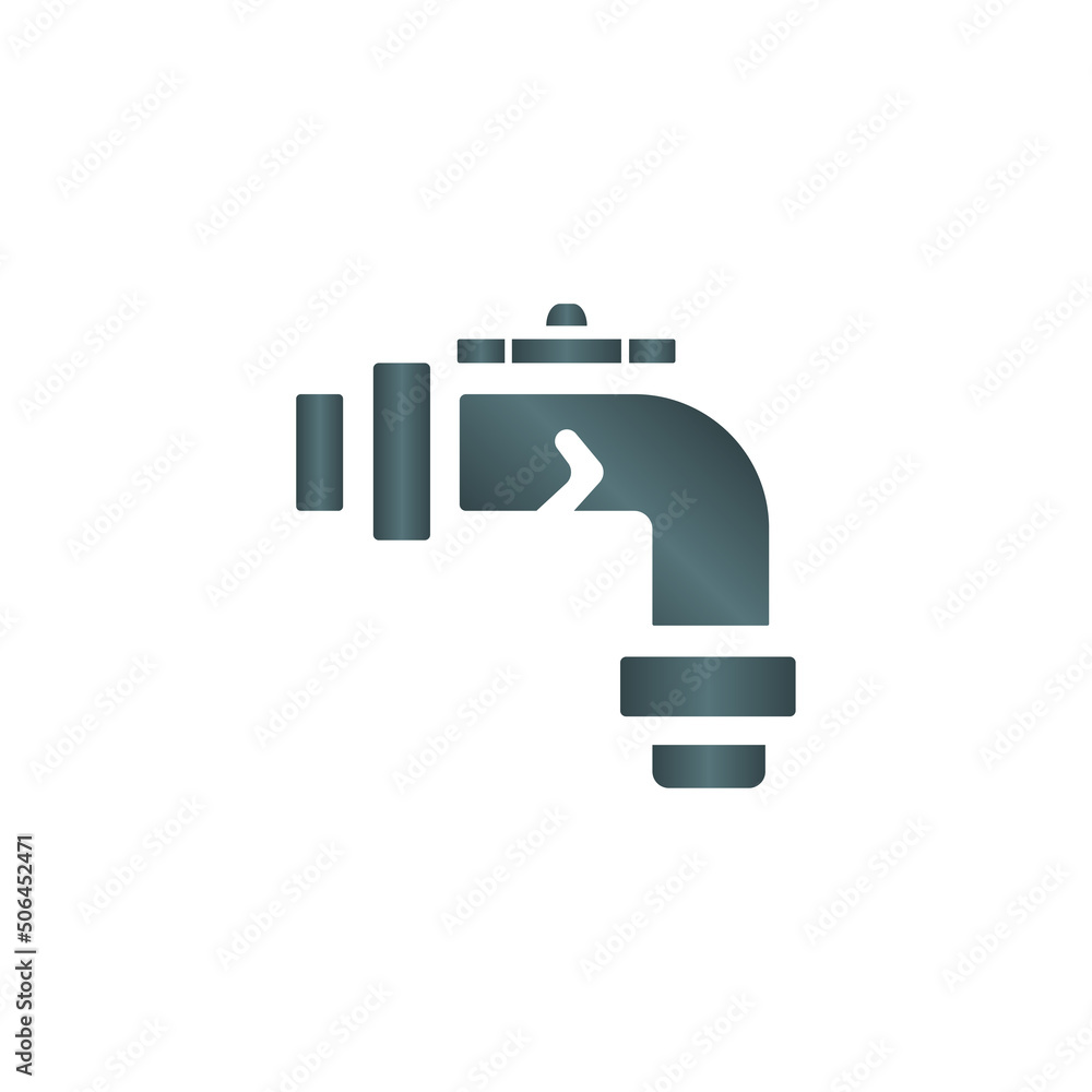 broken water tap icon on a white background, vector illustration broken water tap icon on a white background, vector illustration