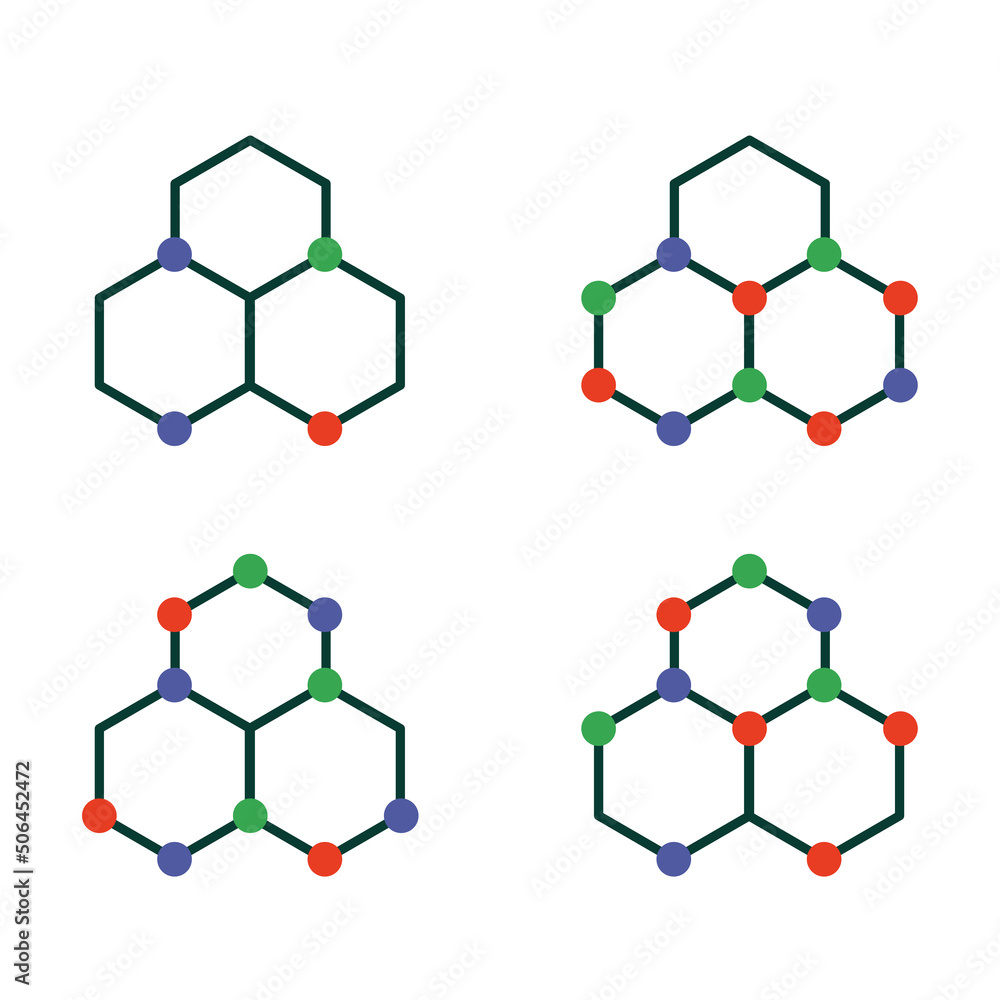 Obraz premium molecule structure icon on white background, vector illustration