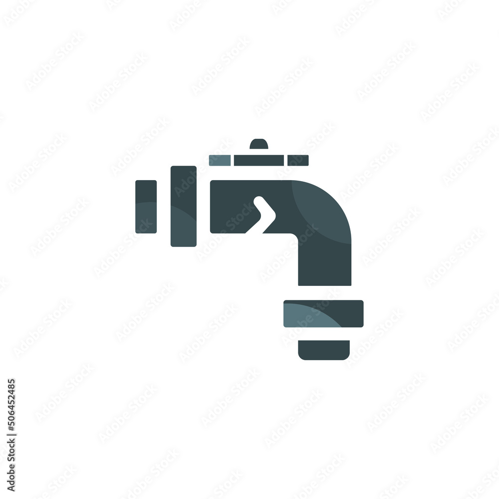 broken water tap icon on a white background, vector illustration broken water tap icon on a white background, vector illustration