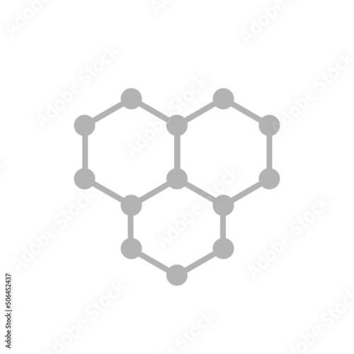 molecule structure icon on white background, vector illustration
