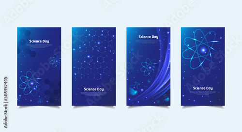 Celebration science day design stories collection.