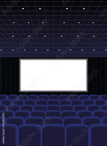 cinema auditorium with blue chairs