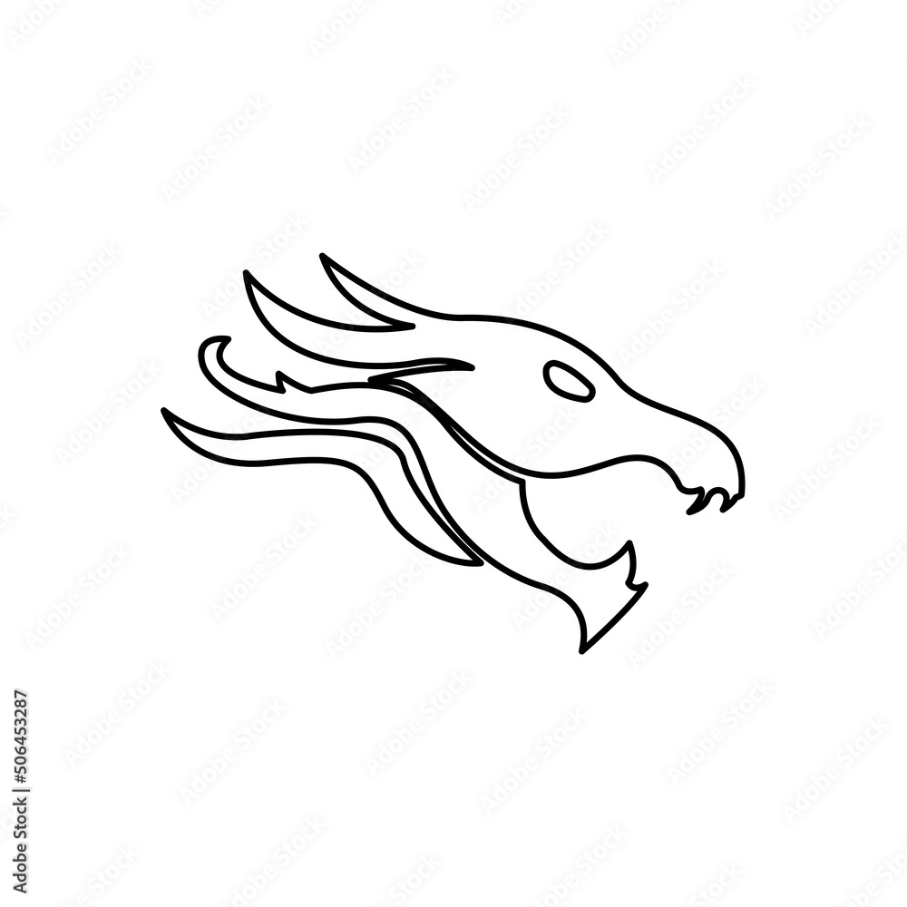 dragon icon on a white background, vector illustration dragon icon on a white background, vector illustration