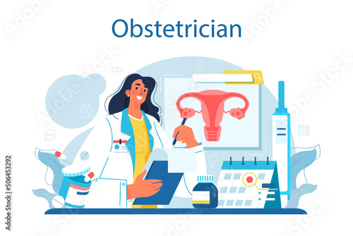 Obstetrician. Reproductologist and reproductive health. Gynecologist doctor