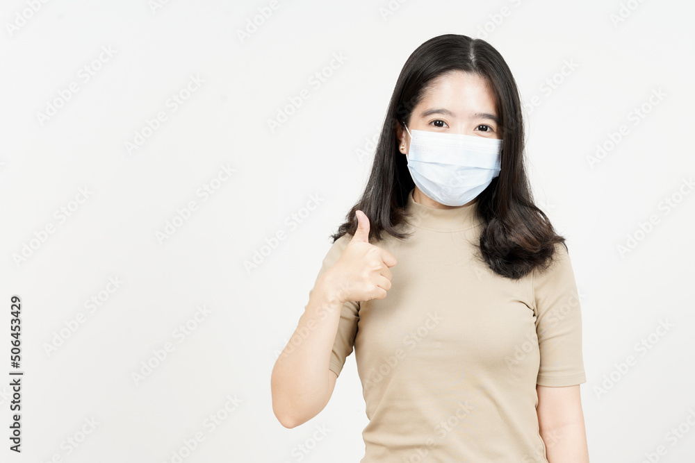 Wearing Medical Mask for Preventing Corona Virus Of Beautiful Asian Woman Isolated On White Wearing Medical Mask for Preventing Corona Virus Of Beautiful Asian Woman Isolated On White