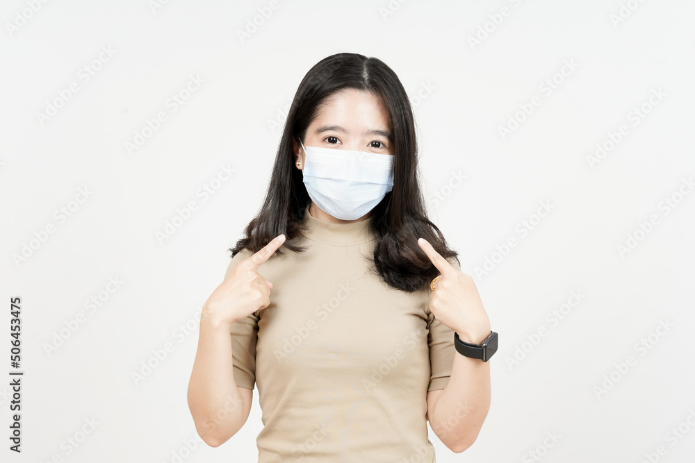 Wearing Medical Mask for Preventing Corona Virus Of Beautiful Asian Woman Isolated On White Wearing Medical Mask for Preventing Corona Virus Of Beautiful Asian Woman Isolated On White