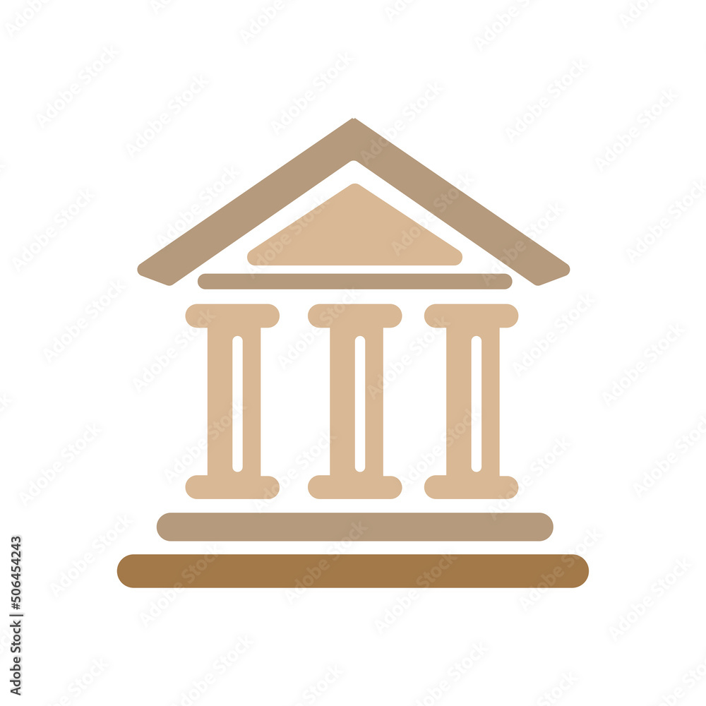 Court building icon, on white background, vector illustration Court building icon, on white background, vector illustration