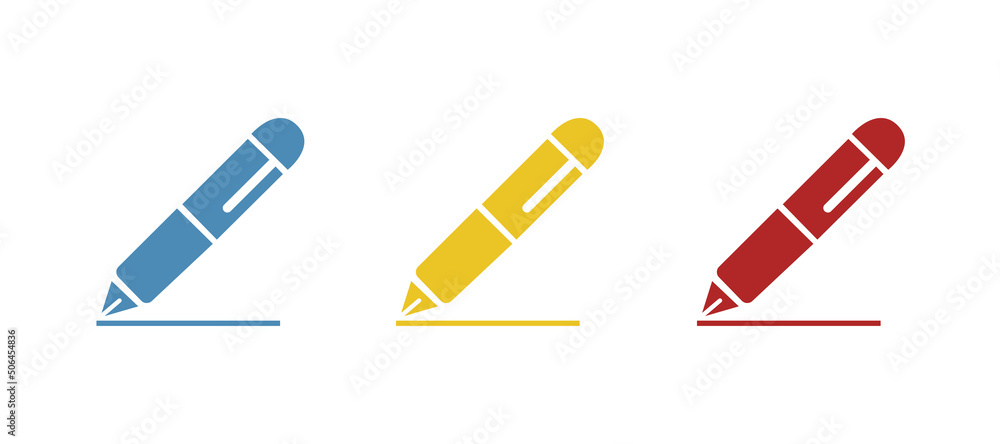 pen icon on a white background, vector illustration pen icon on a white background, vector illustration