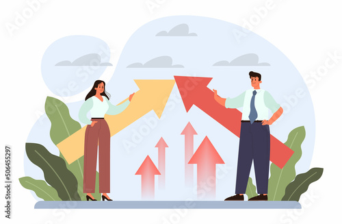 Conflict concept. Business controversy or disagreement. Communicative