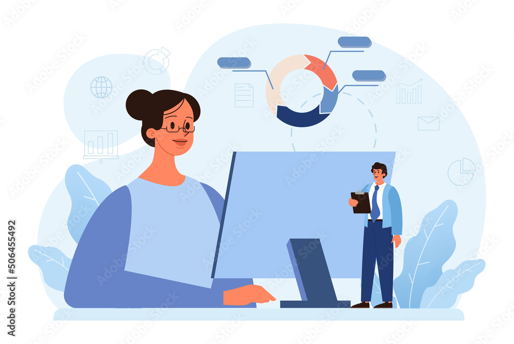 Expert concept. Professional business adviser provides solutions Expert concept. Professional business adviser provides solutions