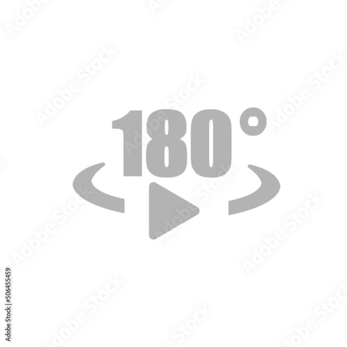 180 degree reversal icon, vector illustration