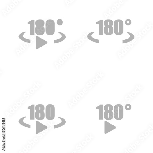 180 degree reversal icon, vector illustration