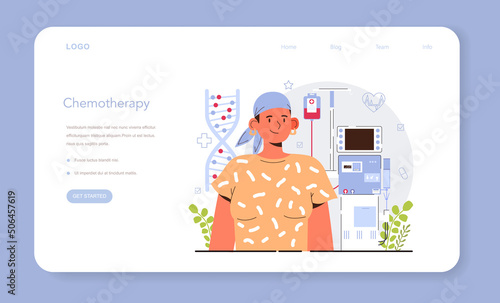 Preventive oncology web banner or landing page. Cancer disease