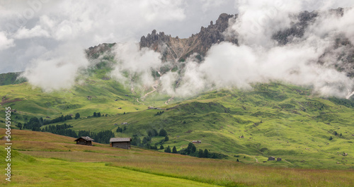Misty day in the Dolomites mountains © gljivec