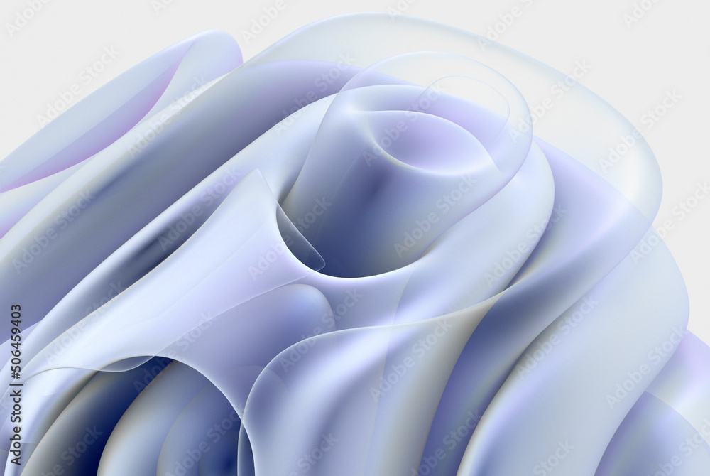 3d render of abstract art 3d background with part of translucent matte ...
