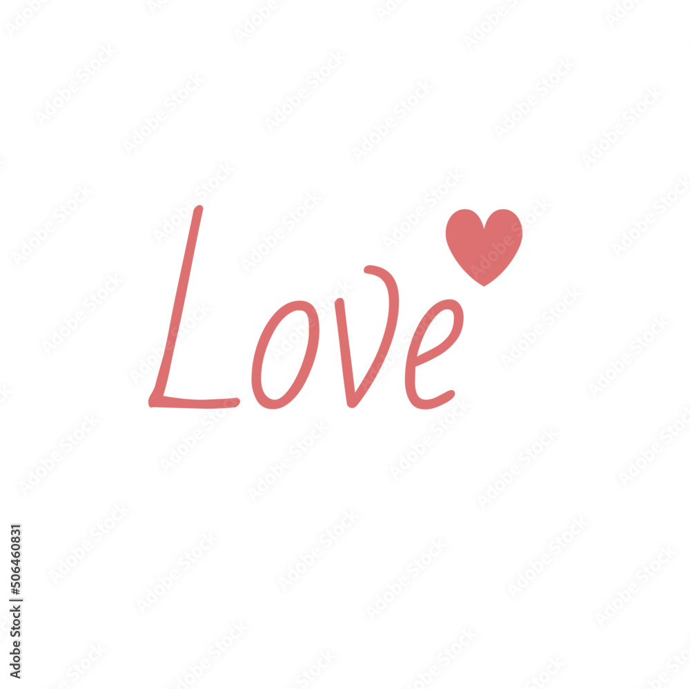 Print on a T-shirt for clothes with the text love