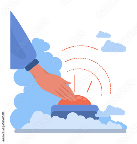 Signal concept set. Person recieving or giving signal source. Allert sign,