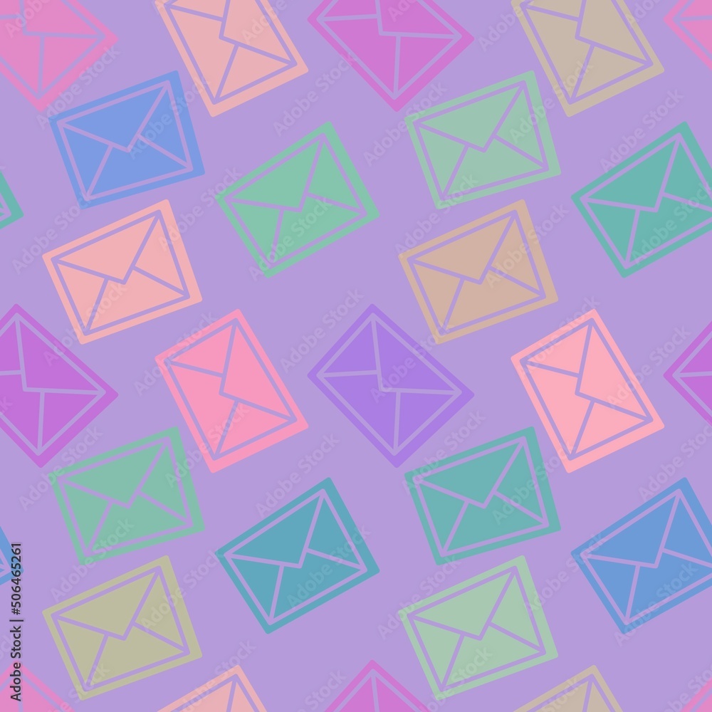 Kids letter seamless envelope pattern for fabrics and packaging and gifts and cards and linens and hobbies Kids letter seamless envelope pattern for fabrics and packaging and gifts and cards and linens and hobbies